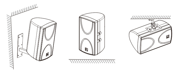有源网络工程塑胶音箱安装图