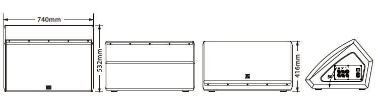 两分频有源全频扬声器尺寸图